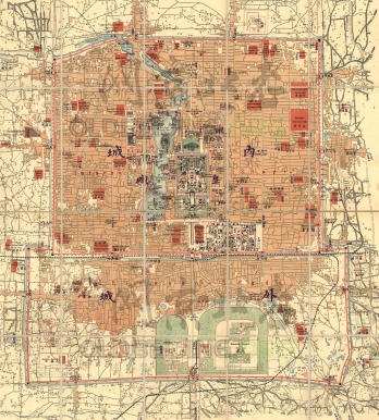 1900年老北京地图及门头沟、平谷县老地图