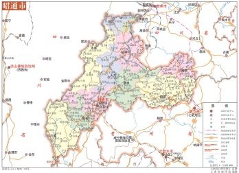 云南昭通市地图eps矢量地图下载