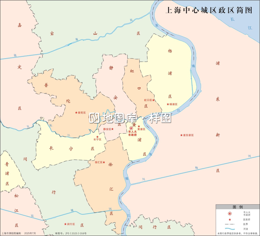 上海中心城区简图_上海城区地图简化版_图1