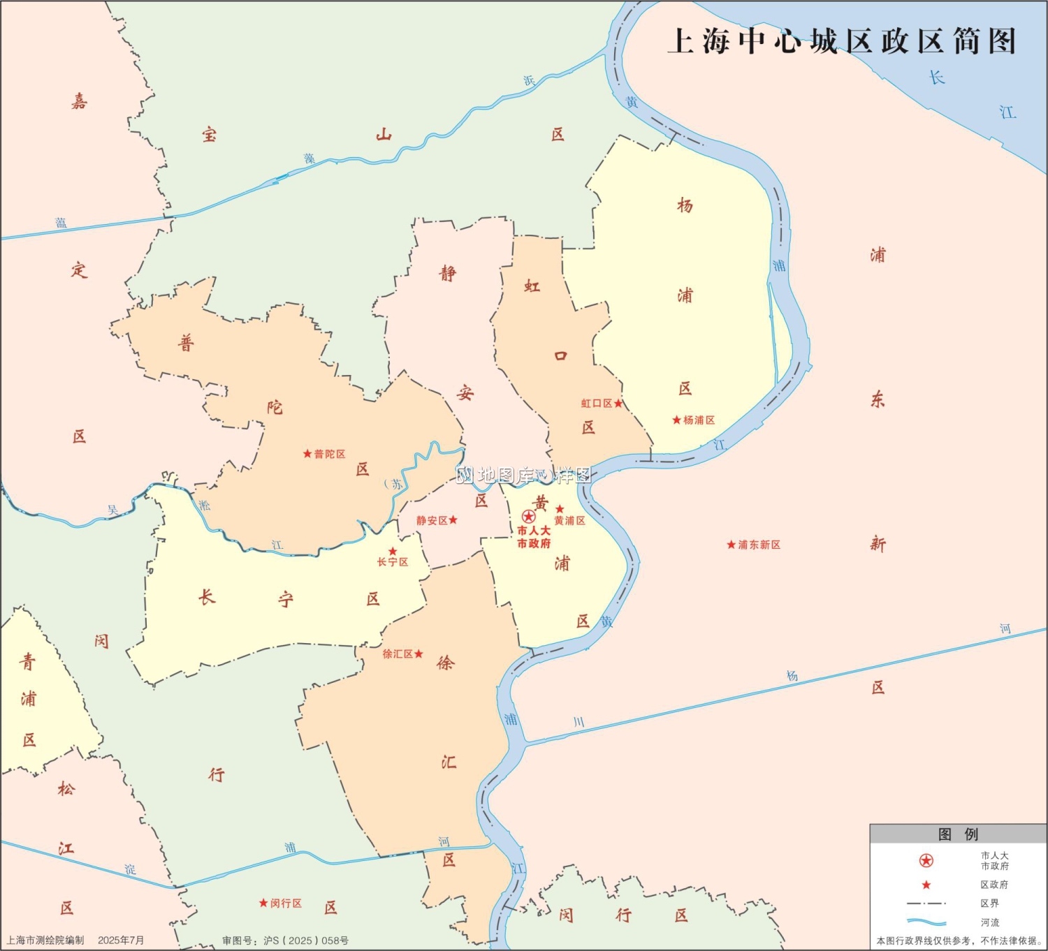 上海中心城区简图_上海城区地图简化版_图1