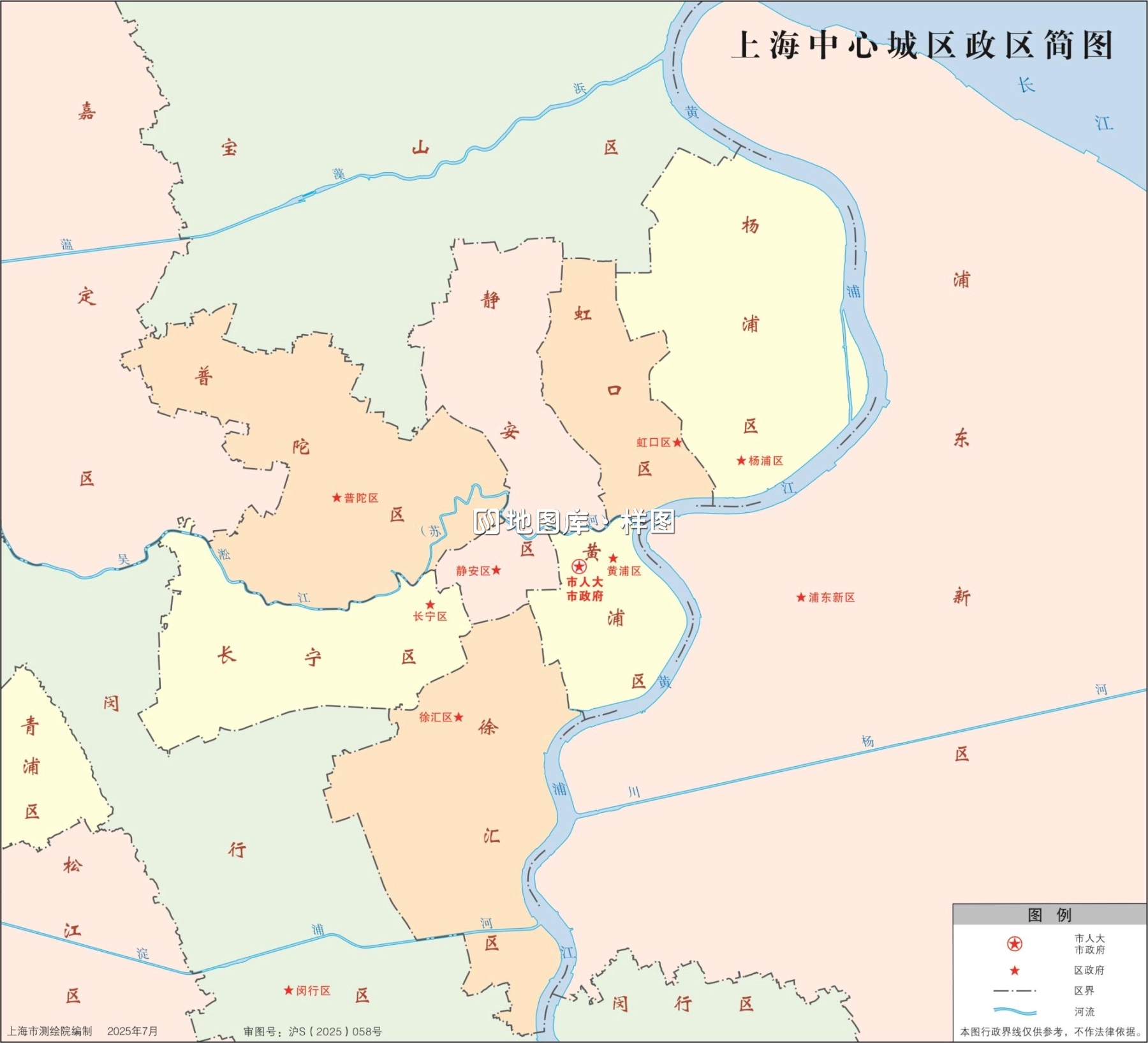 上海中心城区简图_上海城区地图简化版_图1