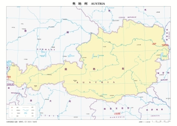 德国奥地利地图高清中文版