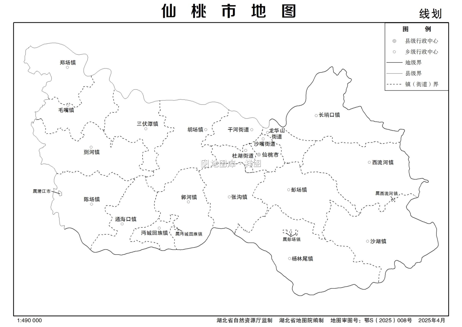 湖北仙桃市地图详细高清版大图_图4