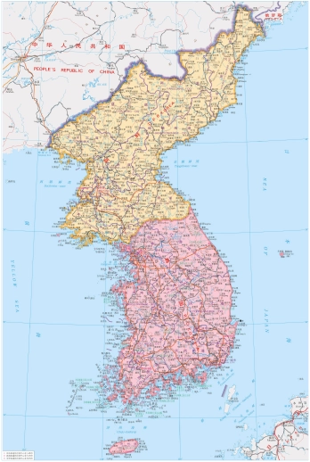 韩国地图全图中文版下载