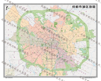 成都市城区挂图和成都市中心城区挂图