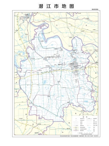 湖北省潜江市多类型新版矢量地图批量下载