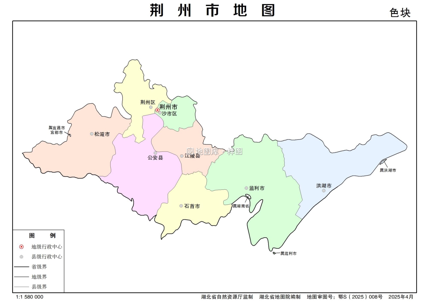 湖北省荆州市多类型新版矢量地图批量下载_图3
