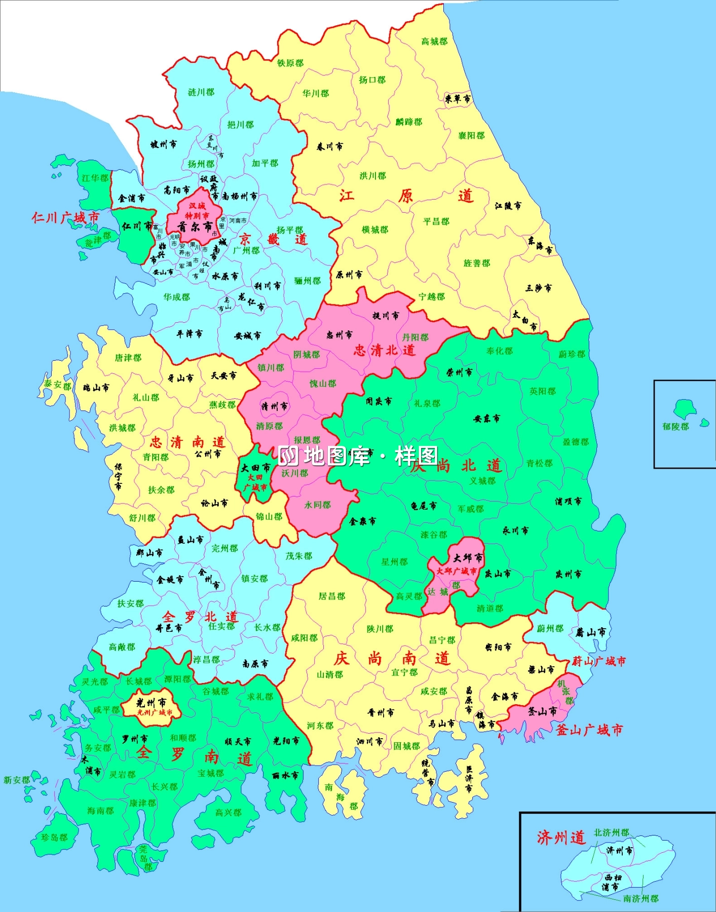 韩国地图全图中文版下载_图4