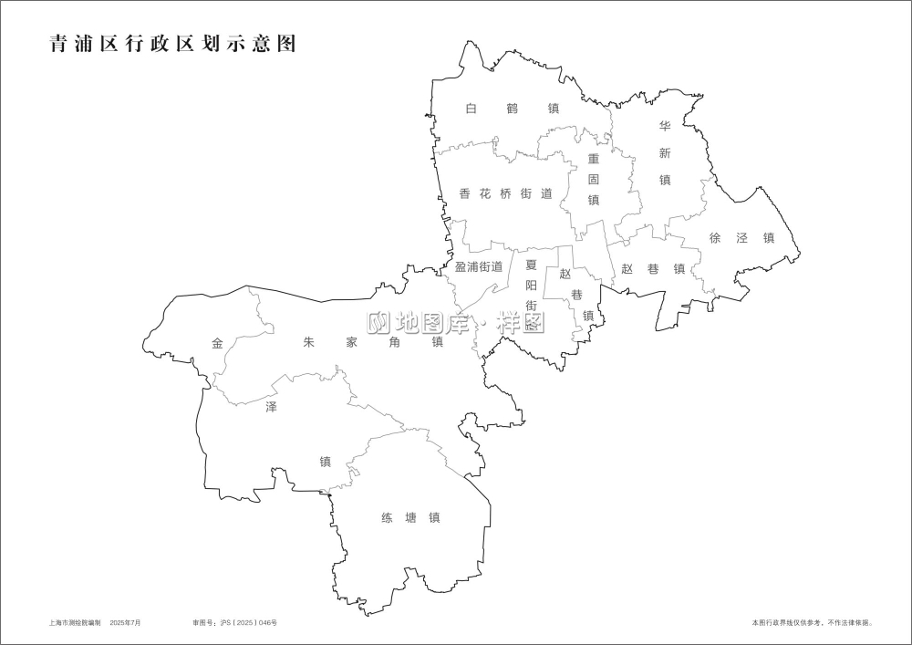 上海青浦区行政区划示意地图_图1