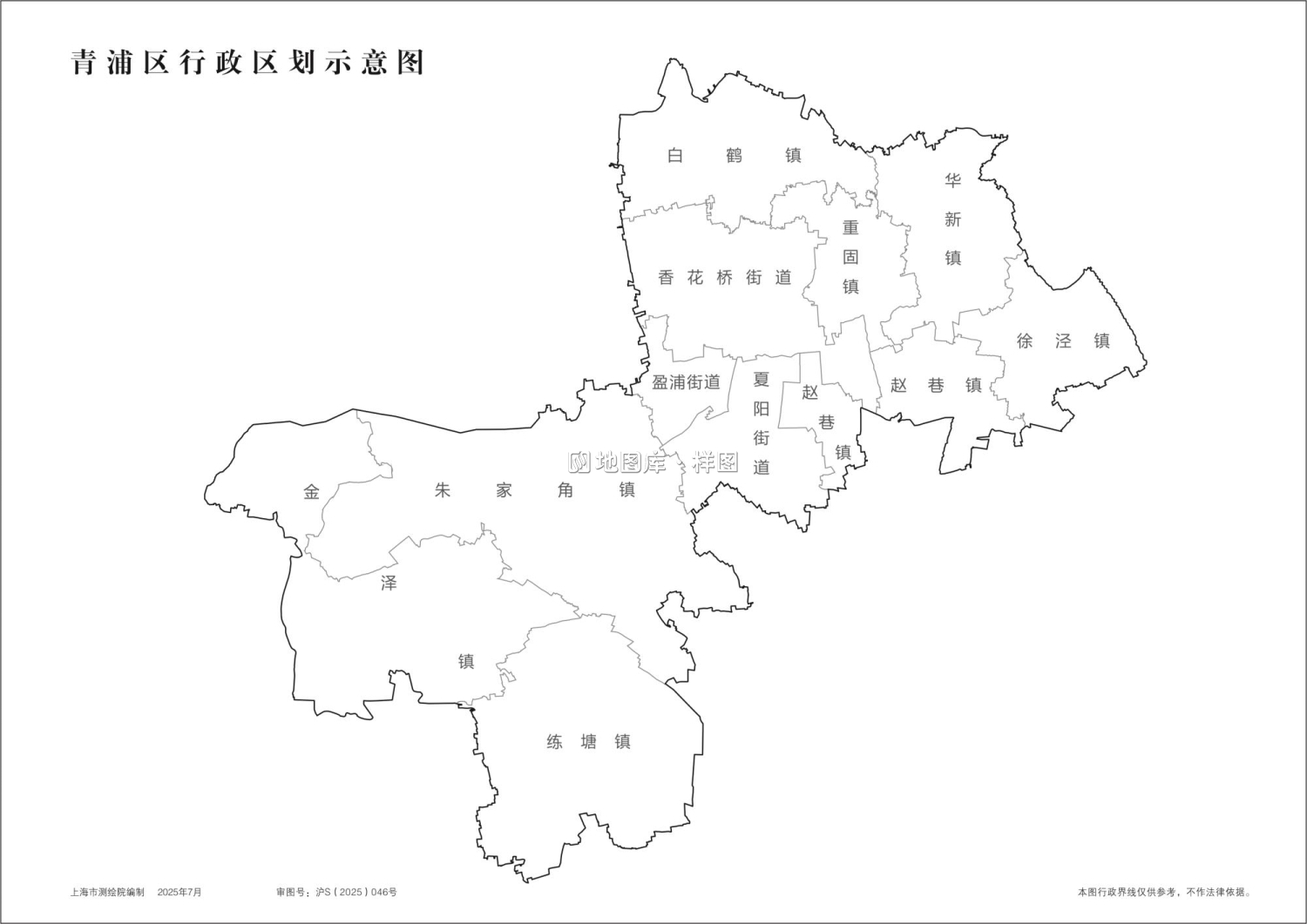 上海青浦区行政区划示意地图_图1