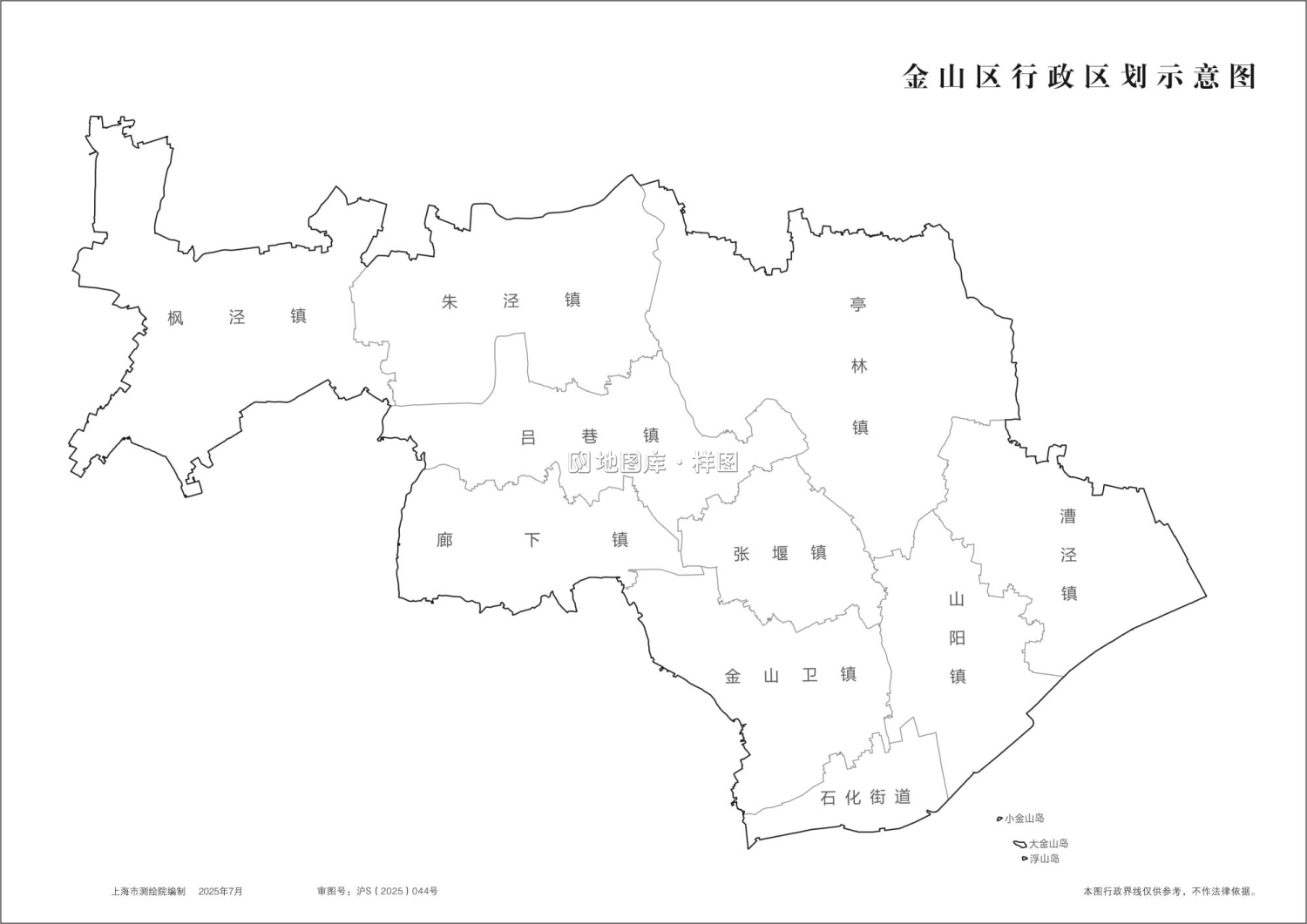 上海金山区行政区划示意地图_图1