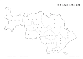 上海金山区行政区划示意地图
