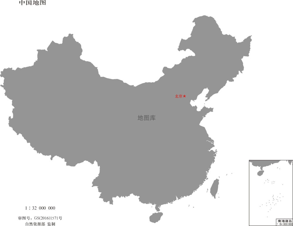中国地图色块版_中国地图填色版_图1