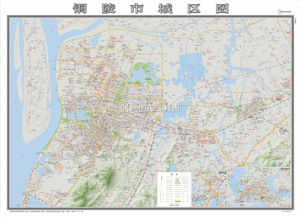 安徽铜陵市地图_多种主题打包下载_图1