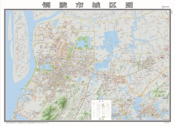 安徽铜陵市地图_多种主题打包下载