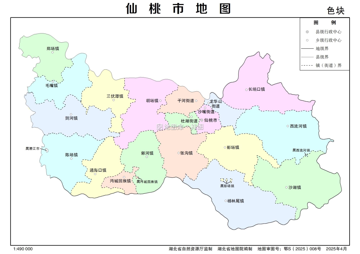 湖北仙桃市地图详细高清版大图_图3