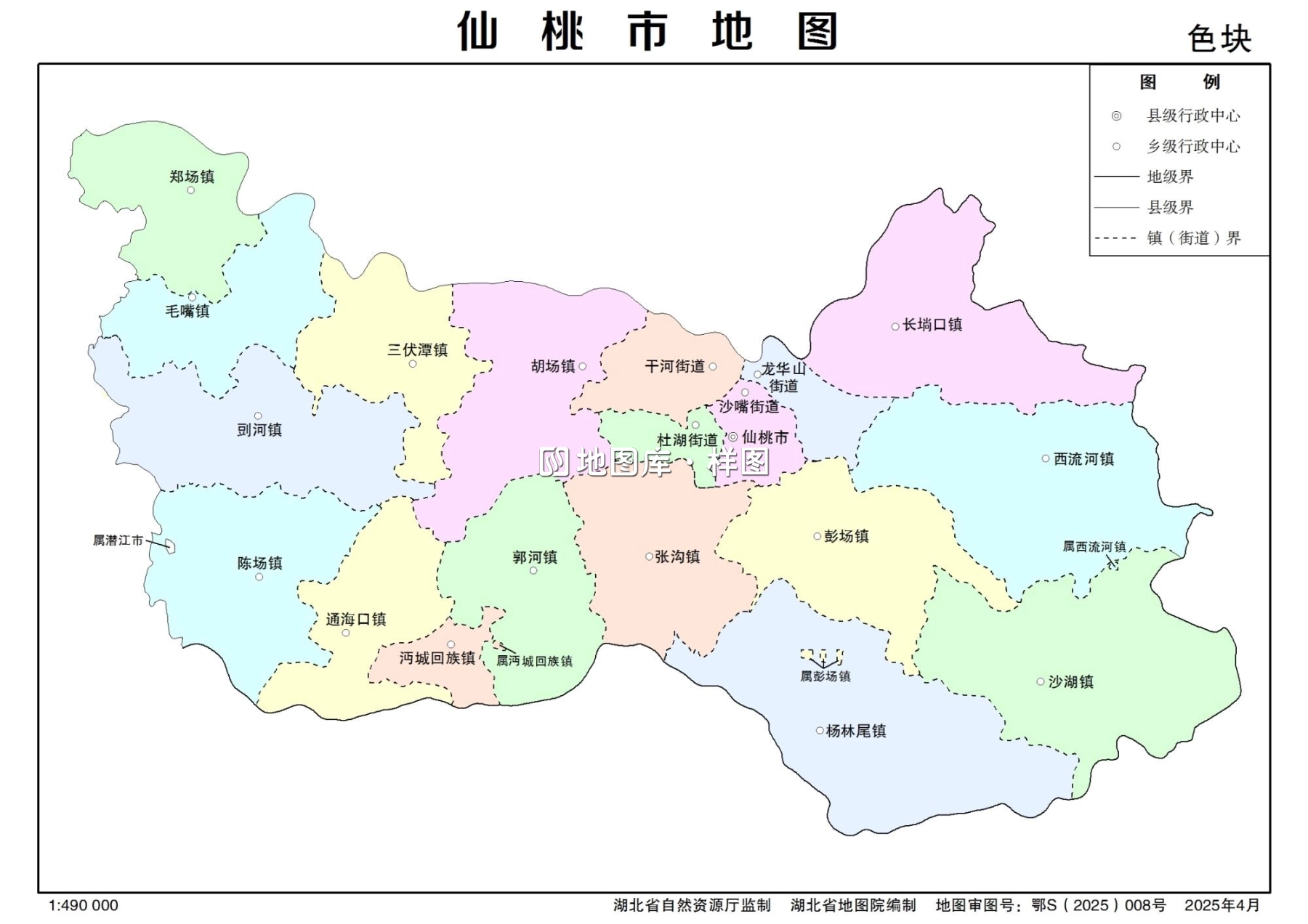 湖北仙桃市地图详细高清版大图_图3