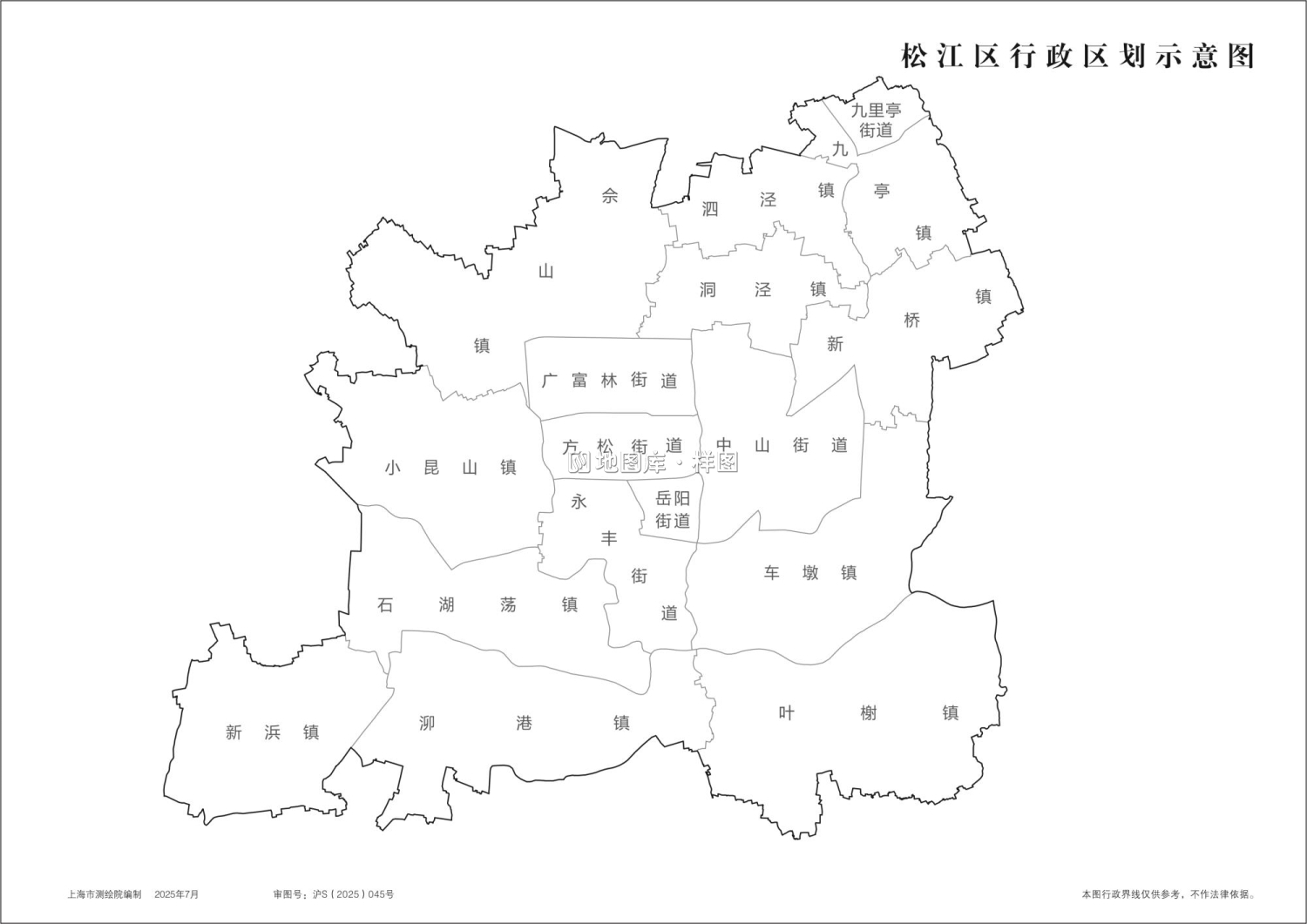 上海松江区行政区划示意地图_图1