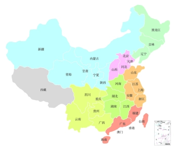 五款中国地图矢量源文件（无限放大、可编辑）
