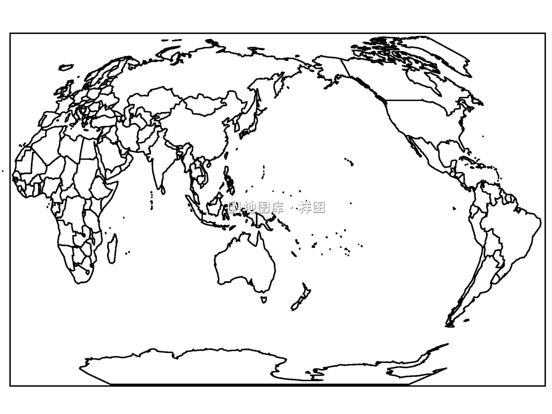 世界空白地图大全(62张高清版可直接打印)_图2