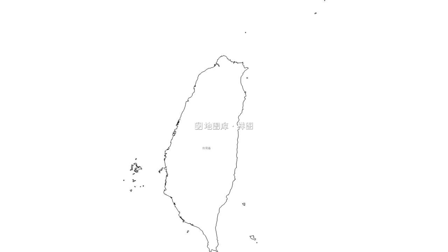 台湾矢量边界轮廓地图-PPT、SVG矢量格式可编辑_图1