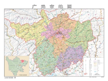 广元市行政地图