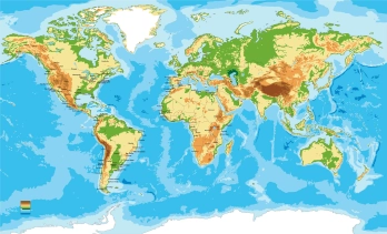 写实风世界矢量地势地图