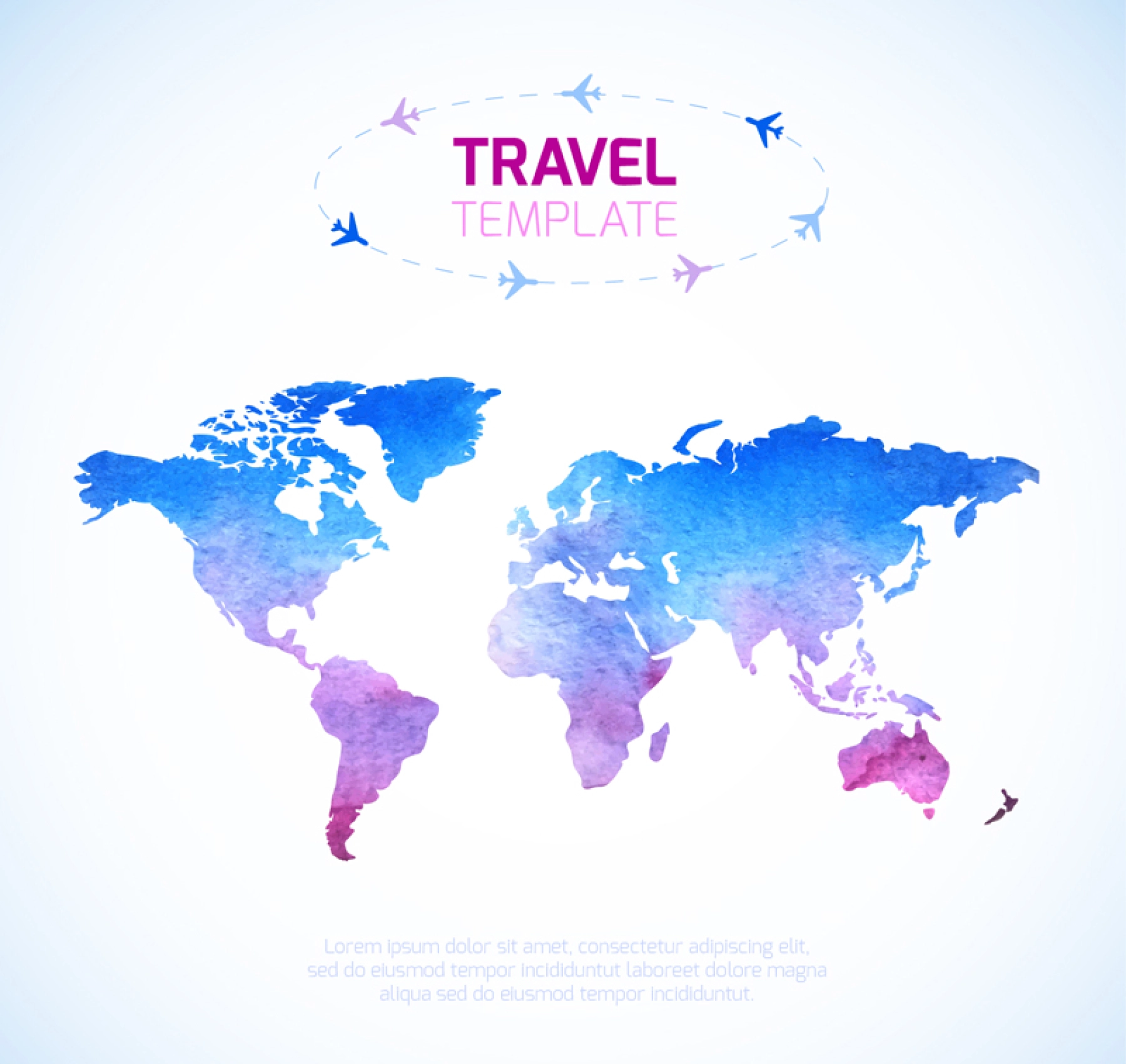 七款世界矢量地图炫彩几何拼接可编辑_图4