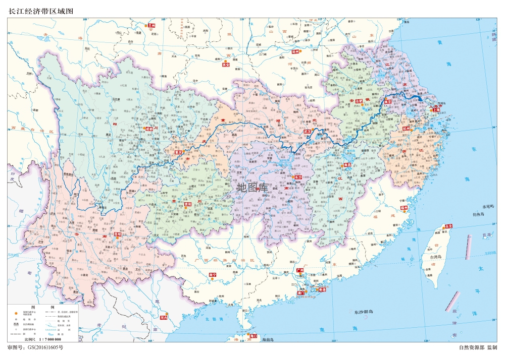 长江经济带区域图_长江经济带地图_图2