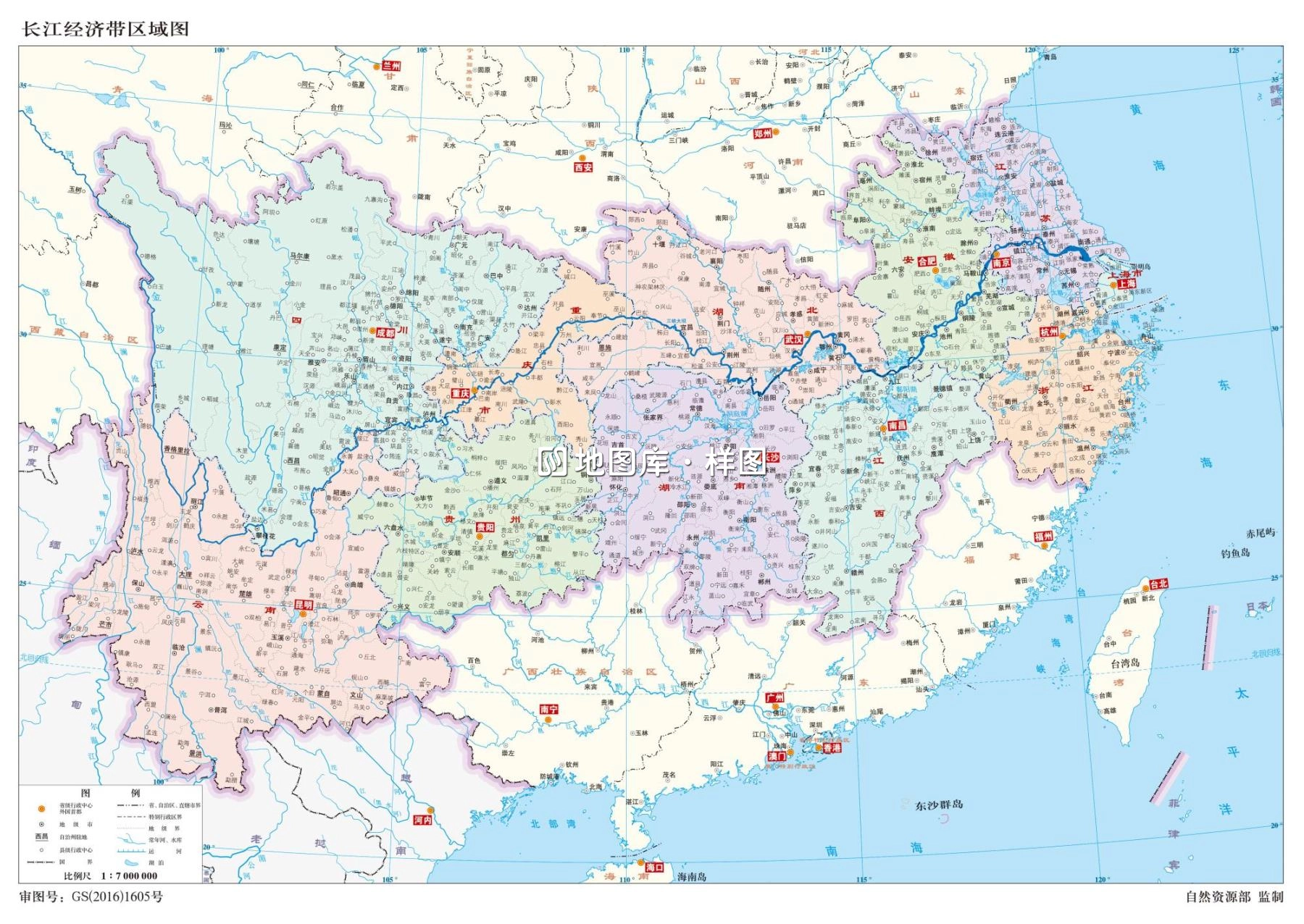 长江经济带区域图_长江经济带地图_图2
