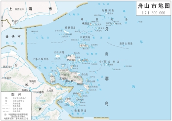 舟山地图_浙江舟山市地形地图高清版大图