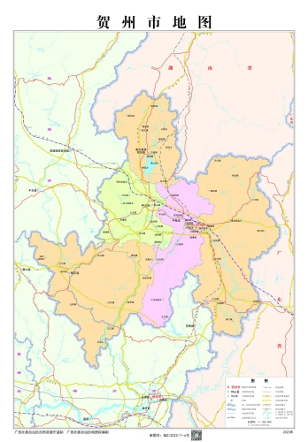 广西贺州地图全图区域划分图