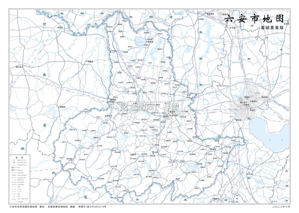 安徽六安地图基本、政区、示意、自然地理版地图_图2