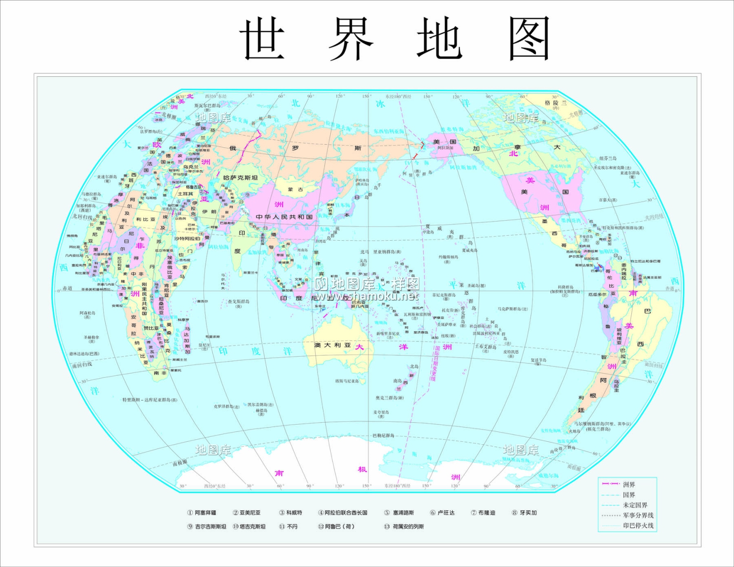 世界地图17033*13154超高像素cdr、jpg下载_图1