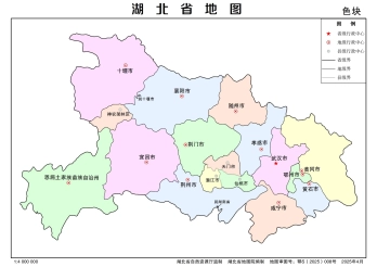湖北省分区地图_湖北区域划分矢量地图