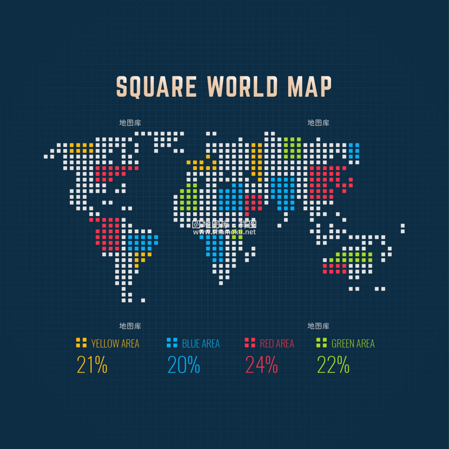 彩色点状世界矢量地图（可作数据分析）_图1