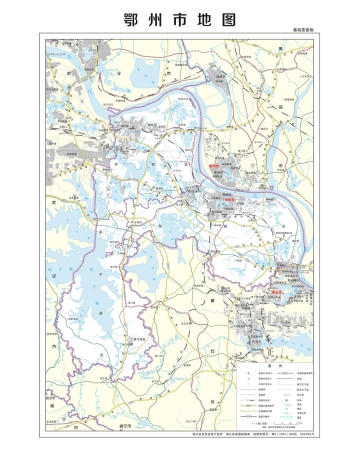 湖北鄂州市标准地图下载-2025版
