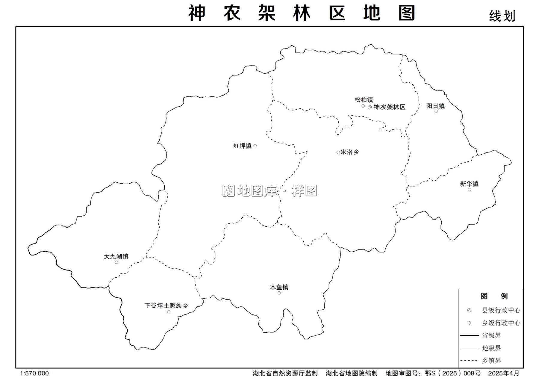 湖北神农架林区矢量地图最新电子版源文件下载_图4