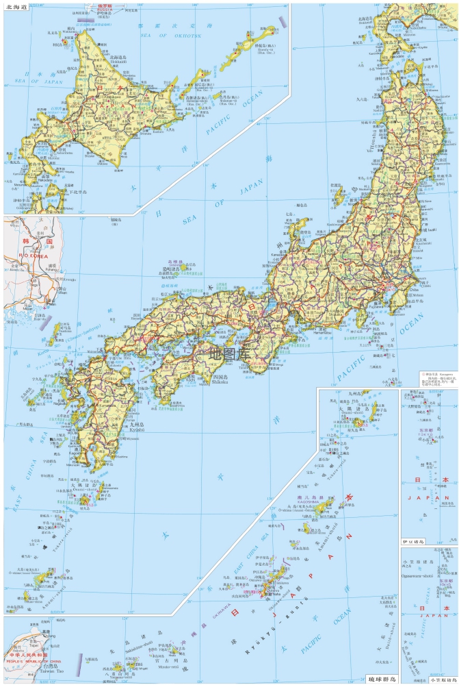 日本地图中文版高清晰详细版下载_图1