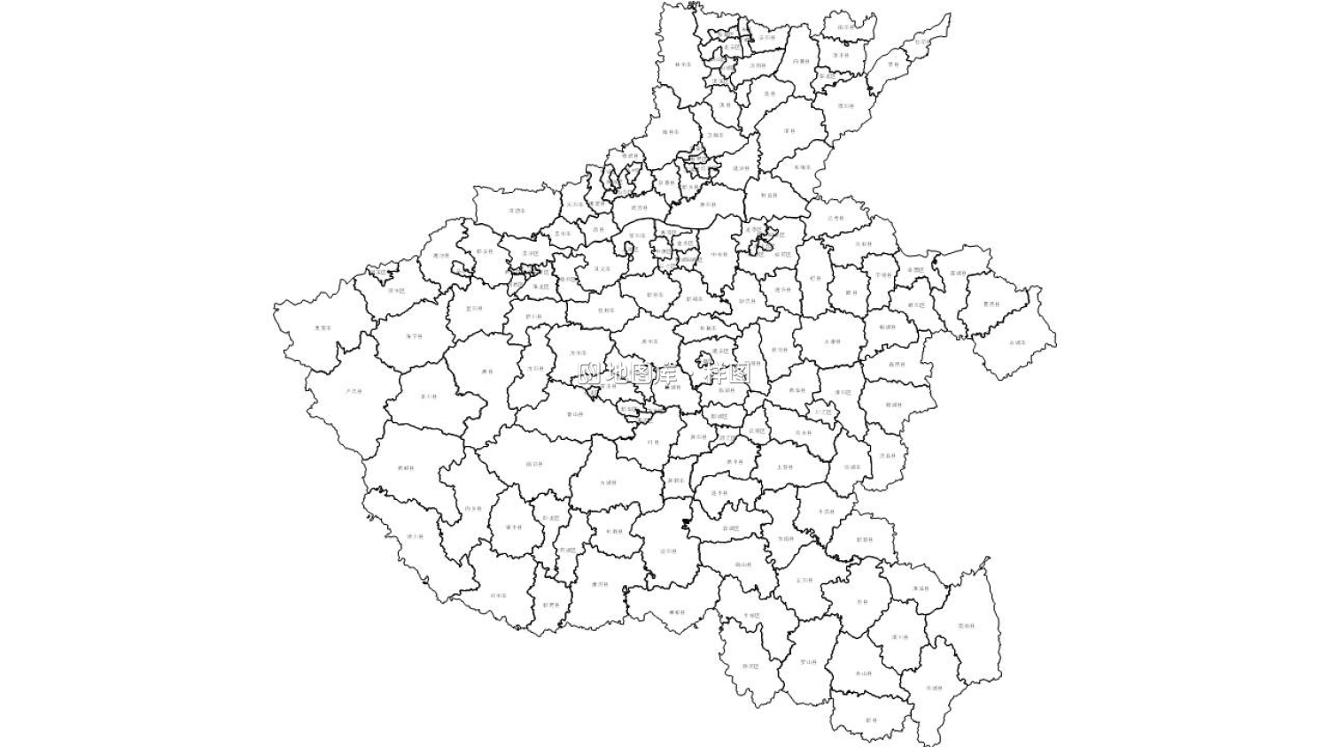 河南边界地图PPT、SVG矢量格式可编辑/可拆分/可涂色/含各市_图1