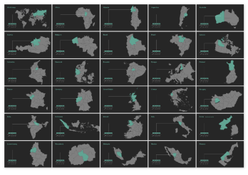 世界各国地图PPT可编辑高清版模板素材
