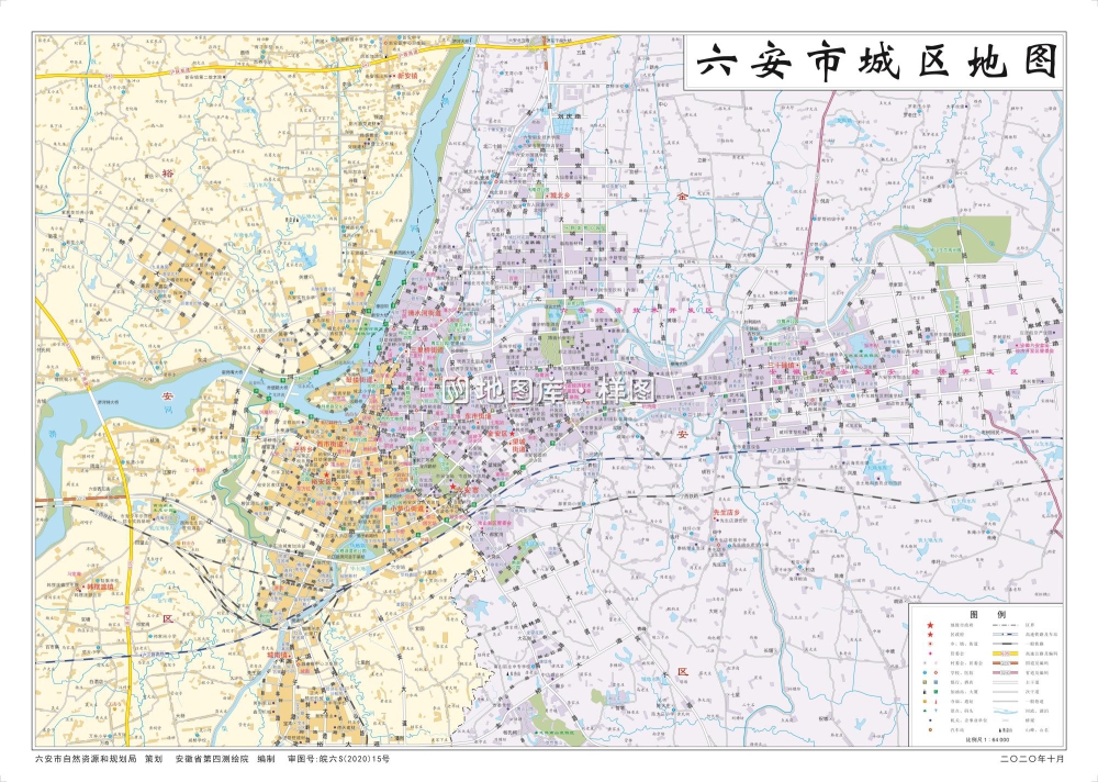 安徽六安市地图和六安市城区地图_图2
