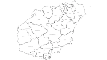 海南全省市县边界地图可编辑SVG、PPT矢量格式地图