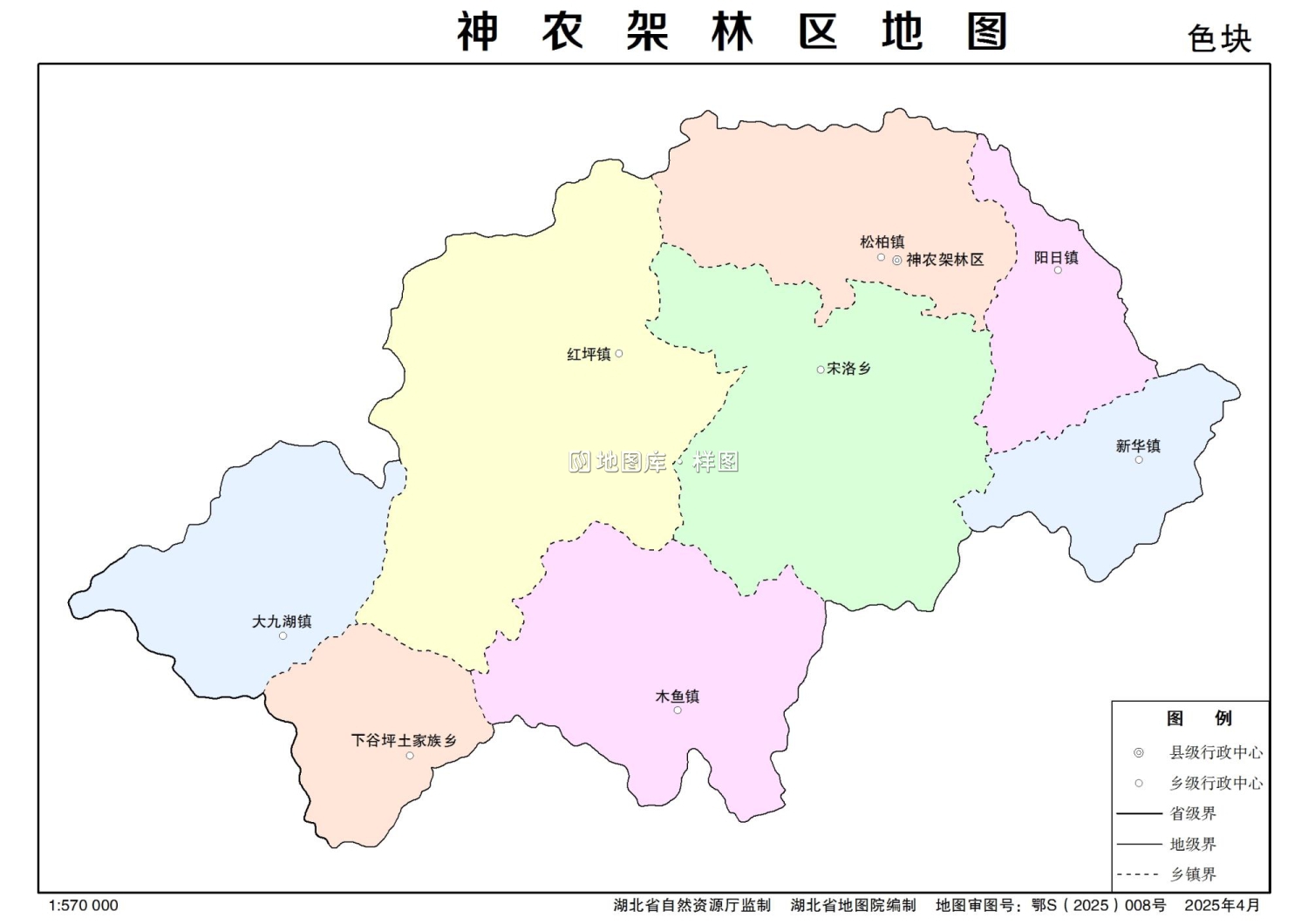 湖北神农架林区矢量地图最新电子版源文件下载_图3