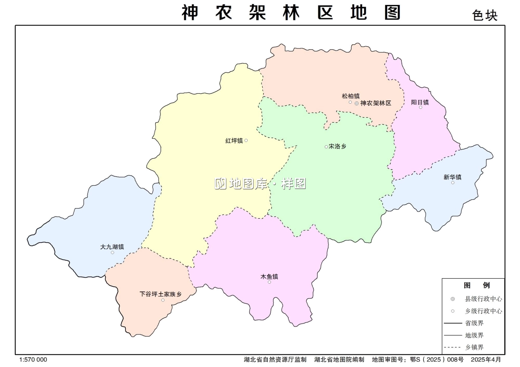 湖北神农架林区矢量地图最新电子版源文件下载_图3