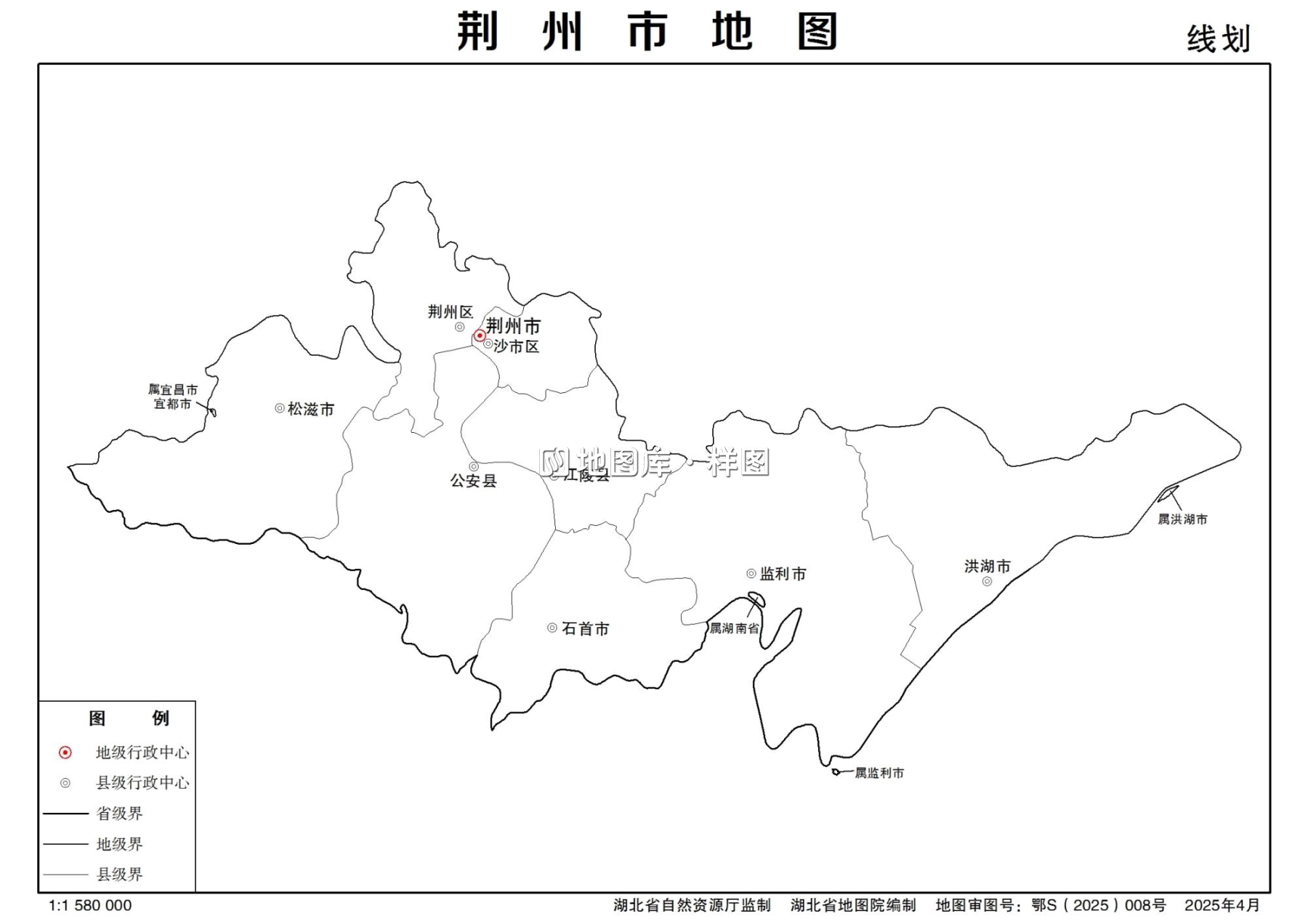 湖北省荆州市多类型新版矢量地图批量下载_图4