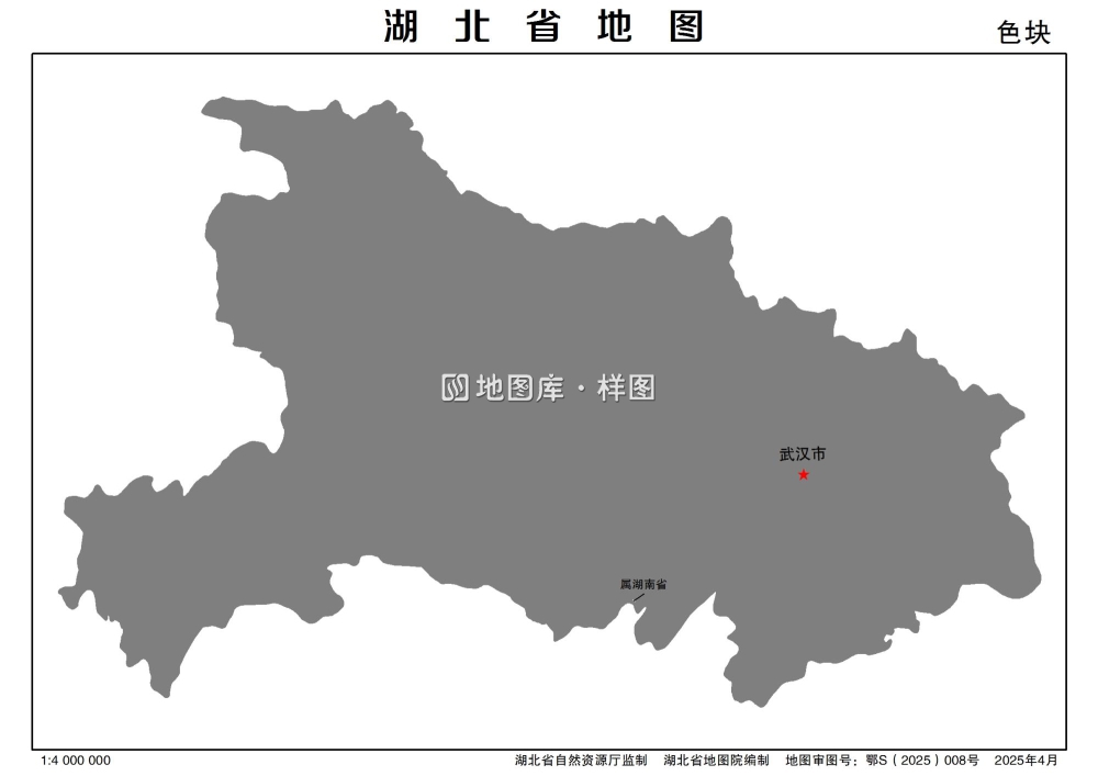 湖北地图线稿_湖北简版分区线划轮廓地图_图2