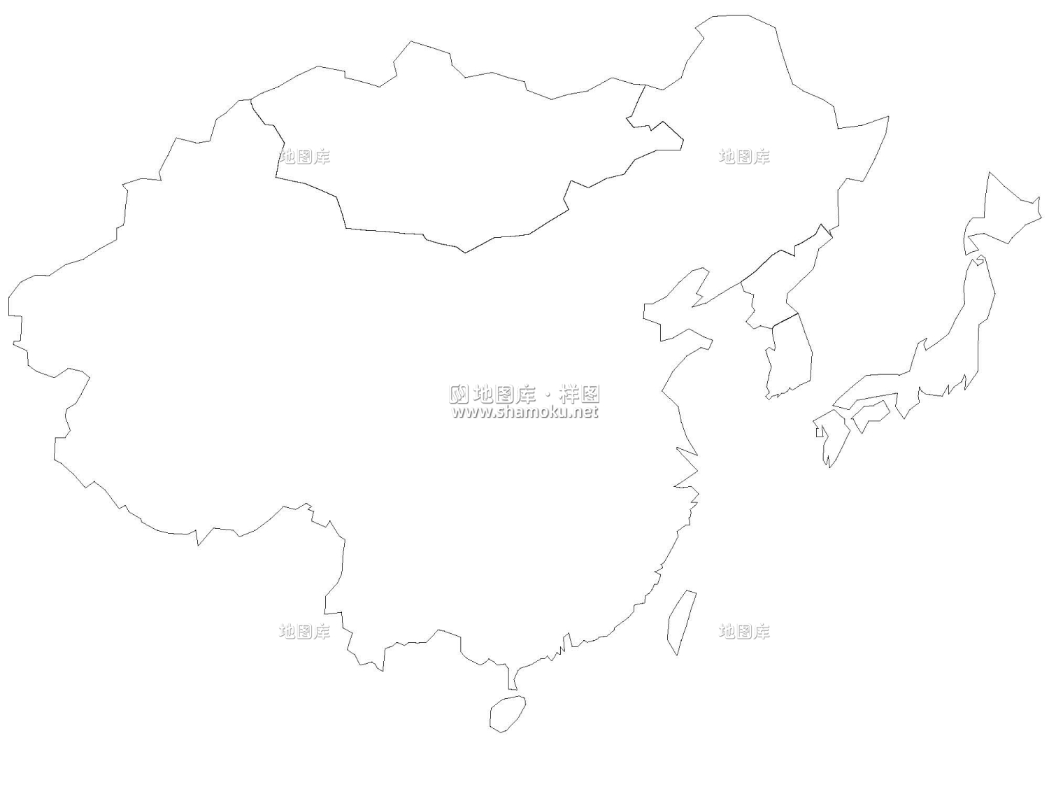 世界空白地图大全(62张高清版可直接打印)_图9