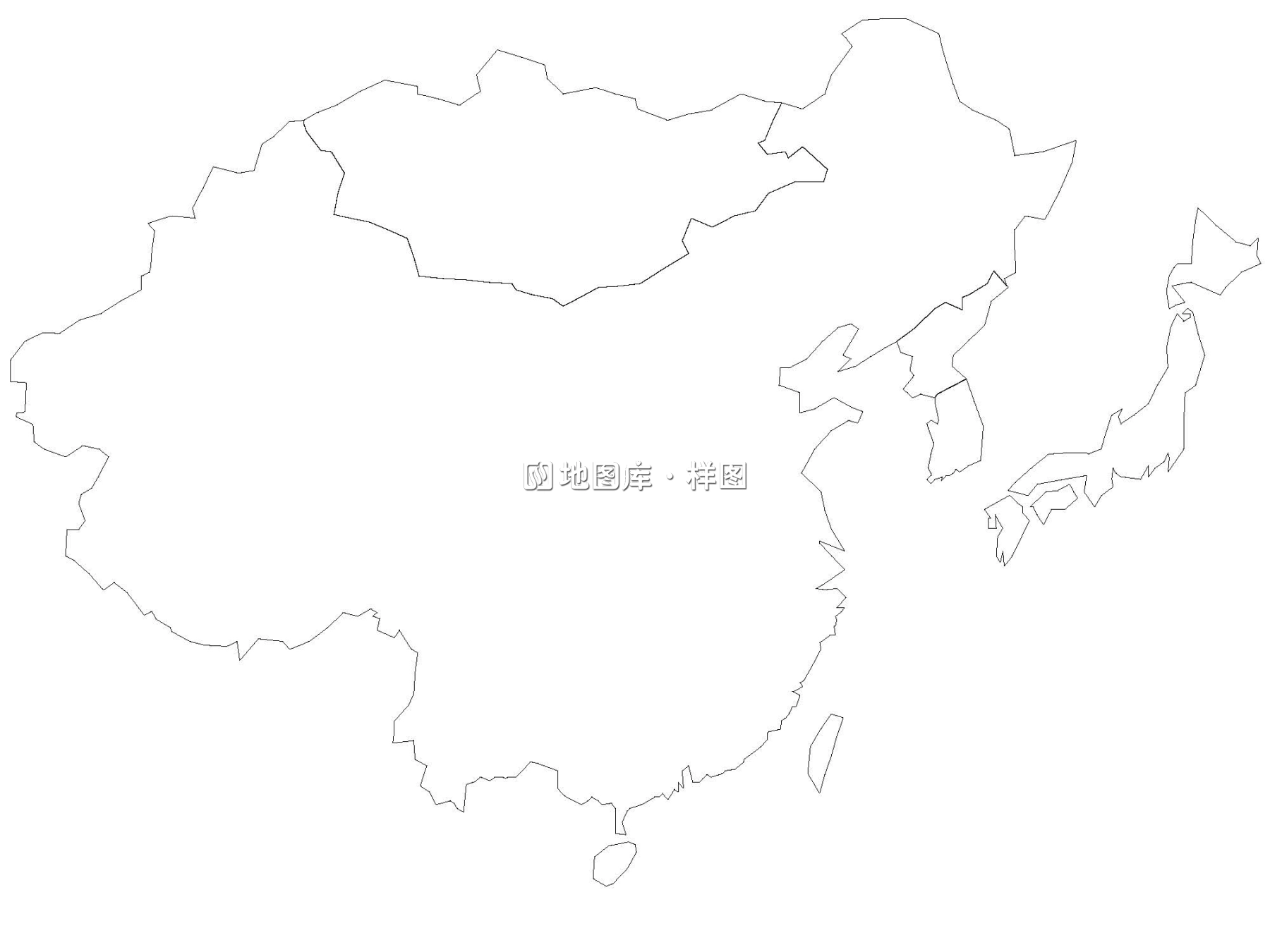 世界空白地图大全(62张高清版可直接打印)_图9