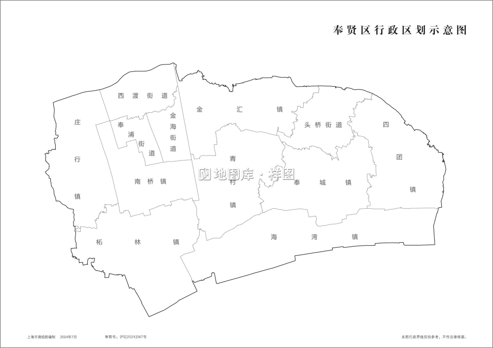 上海奉贤区行政区划示意地图_图1